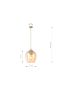 Lampa wisząca ISTAR 1 MOKKA AMBER - Emibig