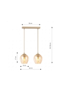 Lampa wisząca ISTAR 2 MOKKA AMBER - Emibig