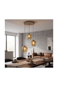 Lampa wisząca ISTAR 3PREM MOKKA AMBER - Emibig