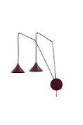 Lampa wisząca ABRAMO 2 BURGUNDY - Emibig