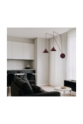 Lampa wisząca ABRAMO 2 BURGUNDY - Emibig