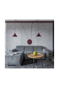 Lampa wisząca ABRAMO 2 BURGUNDY - Emibig