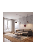 Lampa wisząca ABRAMO 3 BURGUNDY - Emibig