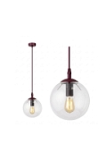 Lampa wisząca COSMO 1 BURGUNDY TRANSPARENT - Emibig