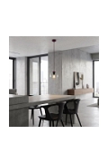 Lampa wisząca COSMO 1 BURGUNDY TRANSPARENT - Emibig