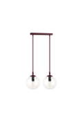 Lampa wisząca COSMO 2 BURGUNDY TRANSPARENT - Emibig