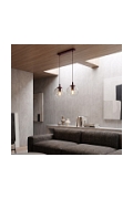 Lampa wisząca COSMO 2 BURGUNDY TRANSPARENT - Emibig