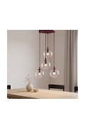 Lampa wisząca COSMO 4PREM BURGUNDY TRANSPARENT - Emibig