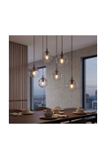 Lampa wisząca COSMO 6 BURGUNDY TRANSPARENT - Emibig