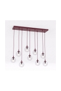 Lampa wisząca COSMO 9 BURGUNDY TRANSPARENT - Emibig