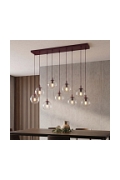 Lampa wisząca COSMO 9 BURGUNDY TRANSPARENT - Emibig