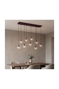Lampa wisząca COSMO 9 BURGUNDY TRANSPARENT - Emibig