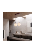 Lampa wisząca COSMO 2 BURGUNDY OPAL - Emibig