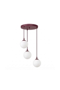 Lampa wisząca COSMO 3PREM BURGUNDY OPAL - Emibig