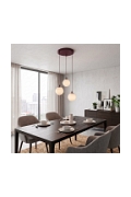 Lampa wisząca COSMO 3PREM BURGUNDY OPAL - Emibig