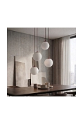 Lampa wisząca COSMO 4PREM BURGUNDY OPAL - Emibig