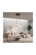 Lampa wisząca COSMO 4PREM BURGUNDY OPAL - Emibig