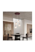 Lampa wisząca COSMO 4PREM BURGUNDY OPAL - Emibig