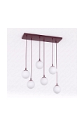 Lampa wisząca COSMO 6 BURGUNDY OPAL - Emibig
