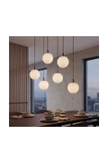Lampa wisząca COSMO 6 BURGUNDY OPAL - Emibig