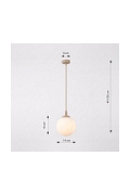 Lampa wisząca COSMO 1 MOKKA OPAL - Emibig