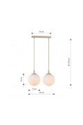 Lampa wisząca COSMO 2 MOKKA OPAL - Emibig