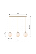 Lampa wisząca COSMO 3 MOKKA OPAL - Emibig