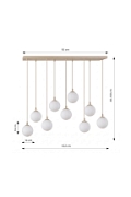 Lampa wisząca COSMO 9 MOKKA OPAL - Emibig