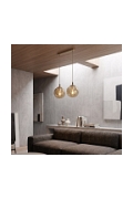 Lampa wisząca COSMO 2 MOKKA AMBER - Emibig