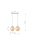 Lampa wisząca COSMO 2 MOKKA AMBER - Emibig