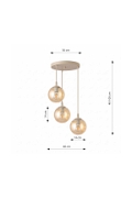 Lampa wisząca COSMO 3PREM MOKKA AMBER - Emibig