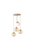 Lampa wisząca COSMO 4PREM MOKKA AMBER - Emibig
