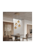 Lampa wisząca COSMO 4PREM MOKKA AMBER - Emibig