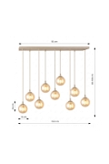Lampa wisząca COSMO 9 MOKKA AMBER - Emibig