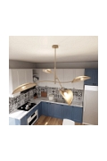 Lampa sufitowa LOTUS 4 MOKKA/RATTAN - Emibig