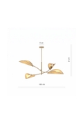 Lampa sufitowa LOTUS 4 MOKKA/RATTAN - Emibig
