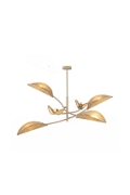 Lampa sufitowa LOTUS 6 MOKKA/RATTAN - Emibig