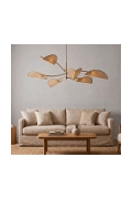 Lampa sufitowa LOTUS 6 MOKKA/RATTAN - Emibig