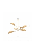 Lampa sufitowa LOTUS 6 MOKKA/RATTAN - Emibig