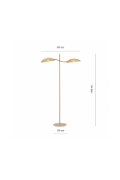 Lampa podłogowa LOTUS LP2 MOKKA/RATTAN - Emibig