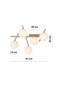 Lampa sufitowa SMART 5 MOKKA OPAL - Emibig
