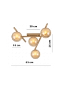 Lampa sufitowa SMART 4 MOKKA AMBER - Emibig