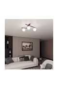 Lampa sufitowa SMART 3 BURGUNDY OPAL - Emibig