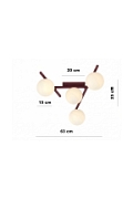 Lampa sufitowa SMART 4 BURGUNDY OPAL - Emibig