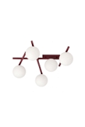 Lampa sufitowa SMART 5 BURGUNDY OPAL - Emibig