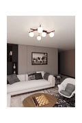 Lampa sufitowa SMART 5 BURGUNDY OPAL - Emibig