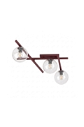 Lampa sufitowa SMART 3 BURGUNDY TRANSPARENT - Emibig