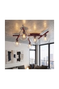 Lampa sufitowa SMART 5 BURGUNDY TRANSPARENT - Emibig