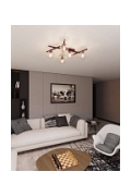 Lampa sufitowa SMART 5 BURGUNDY TRANSPARENT - Emibig
