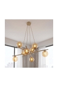 Lampa wisząca ESSA 8 MOKKA AMBER - Emibig